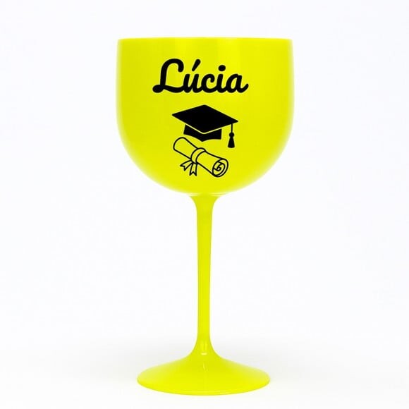 Taça Gin 580ml Formatura Personalizada com Nome Lúcia
