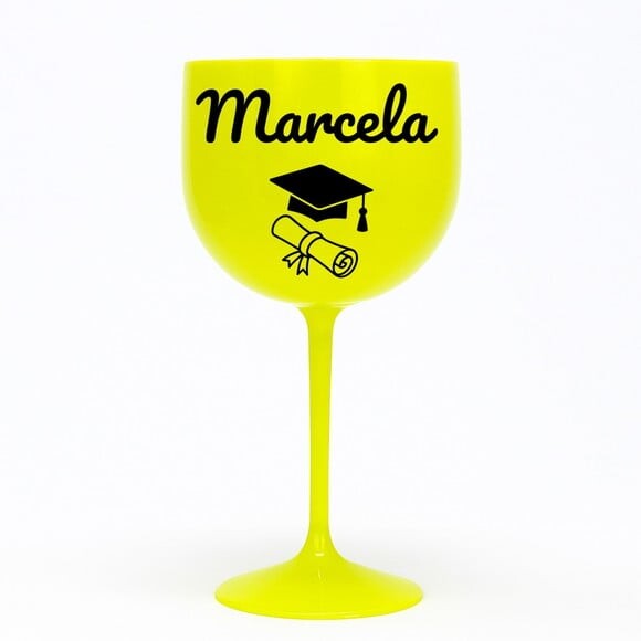 Taça Gin 580ml Formatura Personalizada com Nome Marcela