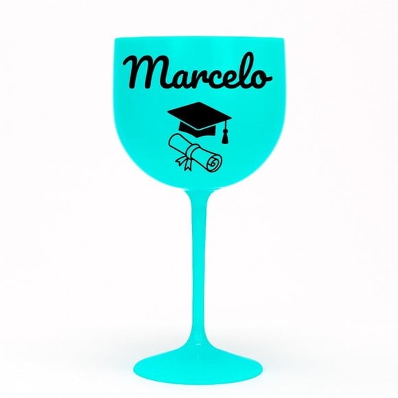 Taça Gin 580ml Formatura Personalizada com Nome Marcelo
