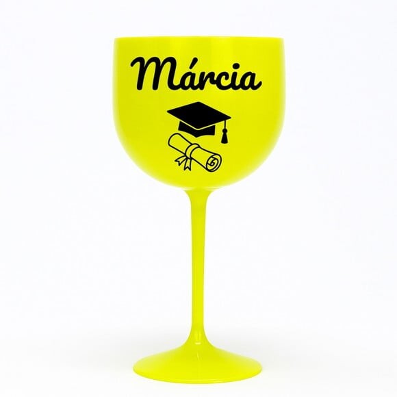 Taça Gin 580ml Formatura Personalizada com Nome Márcia