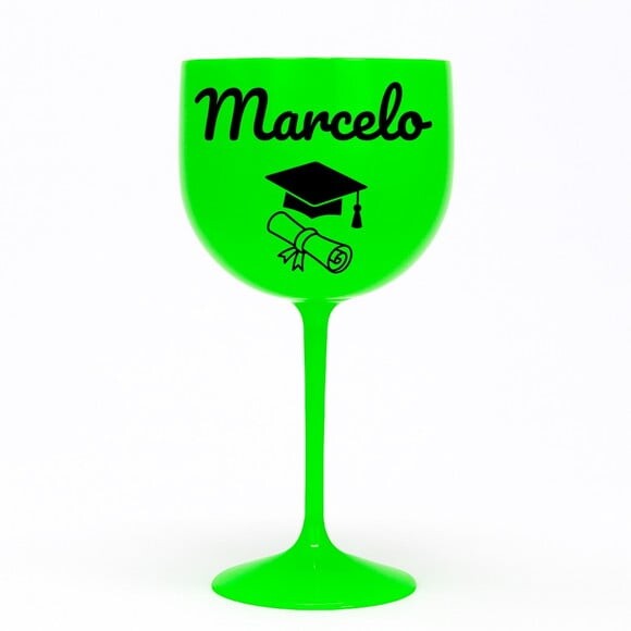 Taça Gin 580ml Formatura Personalizada com Nome Marcelo