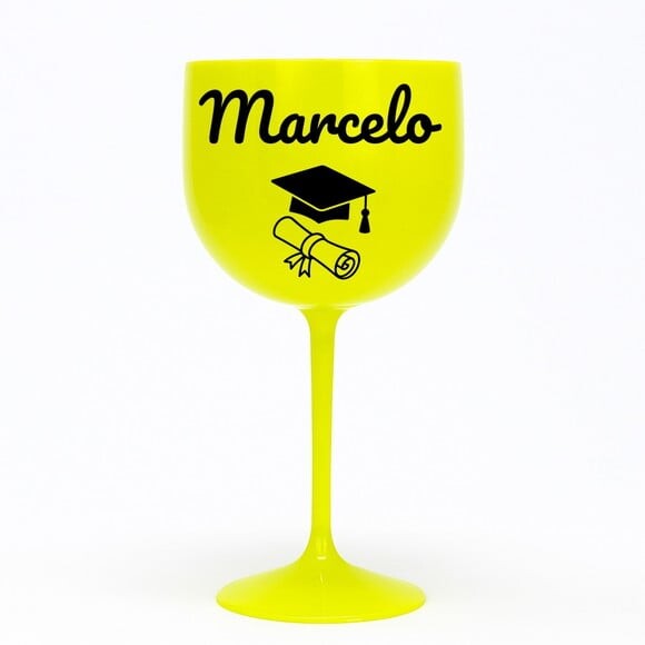 Taça Gin 580ml Formatura Personalizada com Nome Marcelo
