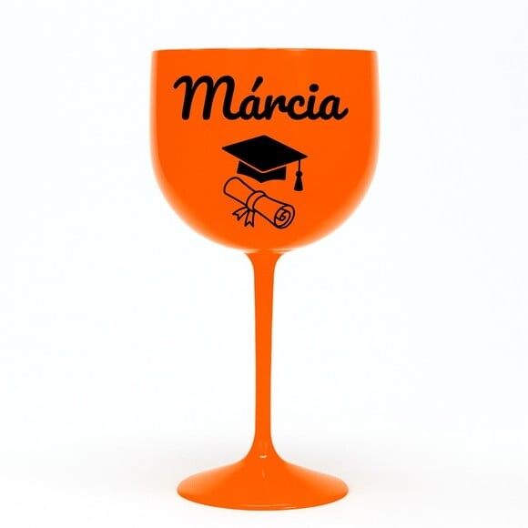 Taça Gin 580ml Formatura Personalizada com Nome Márcia