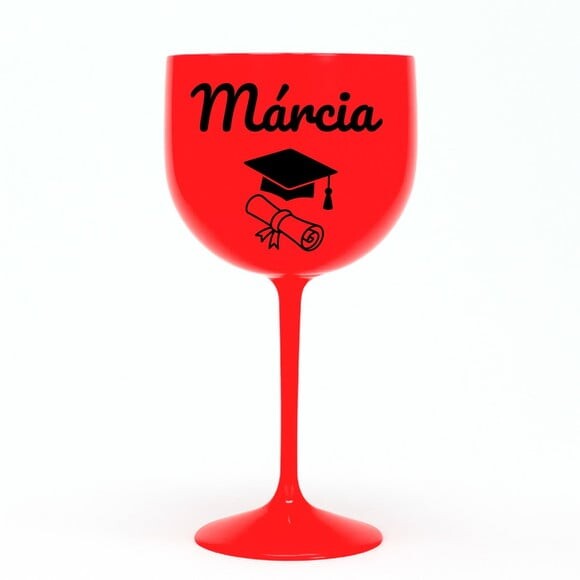Taça Gin 580ml Formatura Personalizada com Nome Márcia