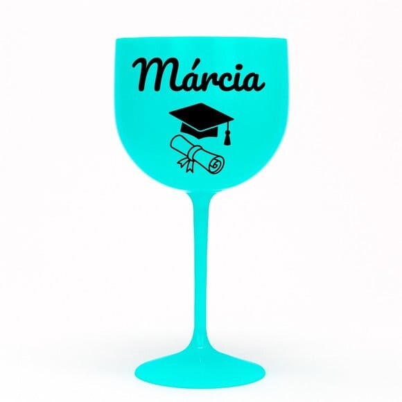 Taça Gin 580ml Formatura Personalizada com Nome Márcia