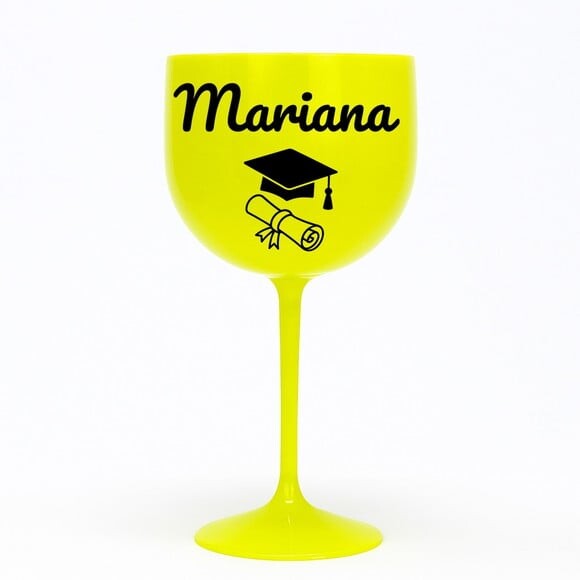 Taça Gin 580ml Formatura Personalizada com Nome Mariana