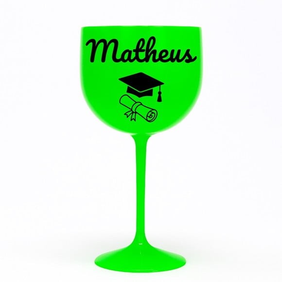 Taça Gin 580ml Formatura Personalizada com Nome Matheus
