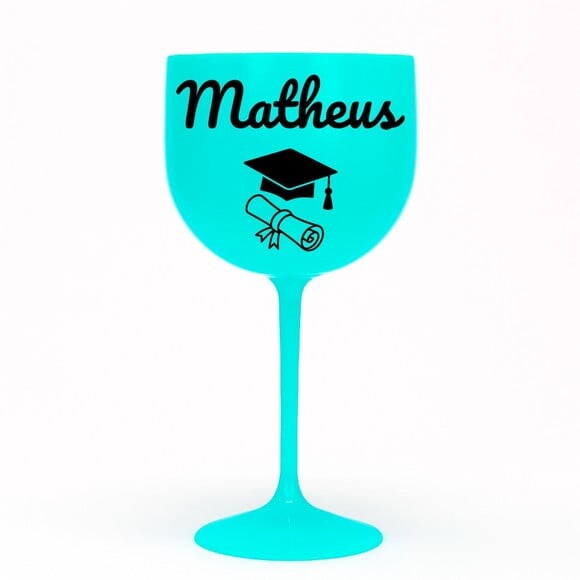Taça Gin 580ml Formatura Personalizada com Nome Matheus