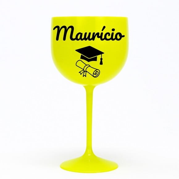 Taça Gin 580ml Formatura Personalizada com Nome Maurício