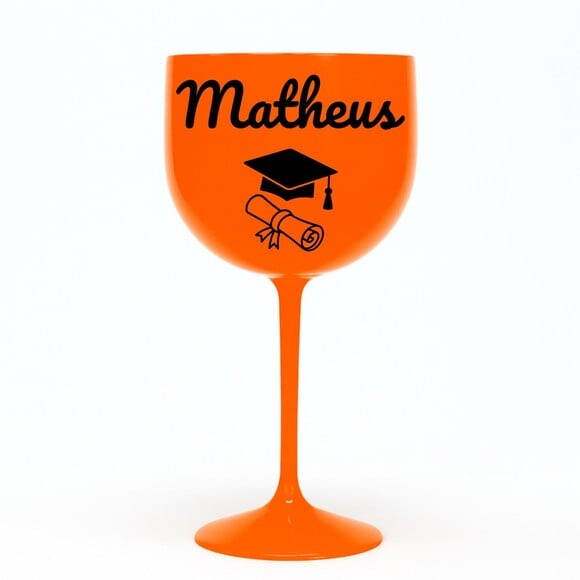 Taça Gin 580ml Formatura Personalizada com Nome Matheus