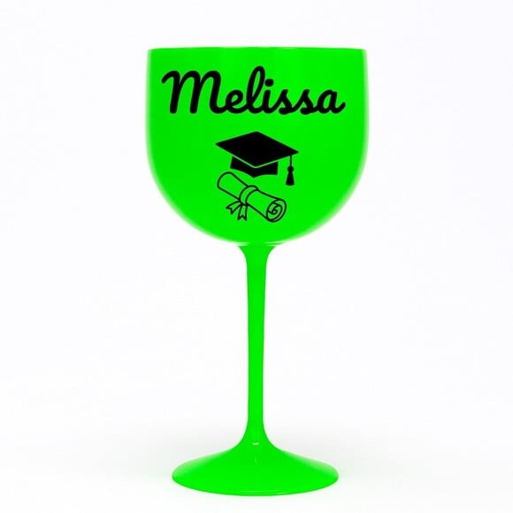 Taça Gin 580ml Formatura Personalizada com Nome Melissa