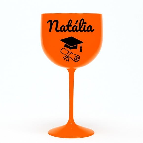 Taça Gin 580ml Formatura Personalizada com Nome Natália
