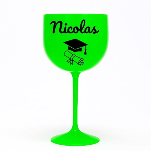 Taça Gin 580ml Formatura Personalizada com Nome Nicolas