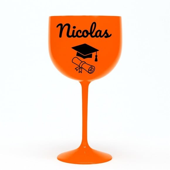 Taça Gin 580ml Formatura Personalizada com Nome Nicolas