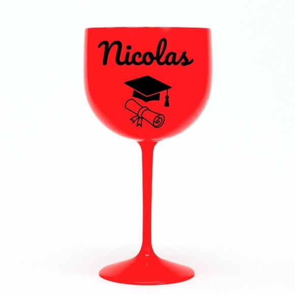 Taça Gin 580ml Formatura Personalizada com Nome Nicolas