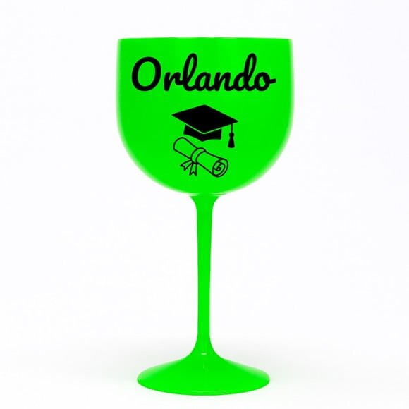 Taça Gin 580ml Formatura Personalizada com Nome Orlando