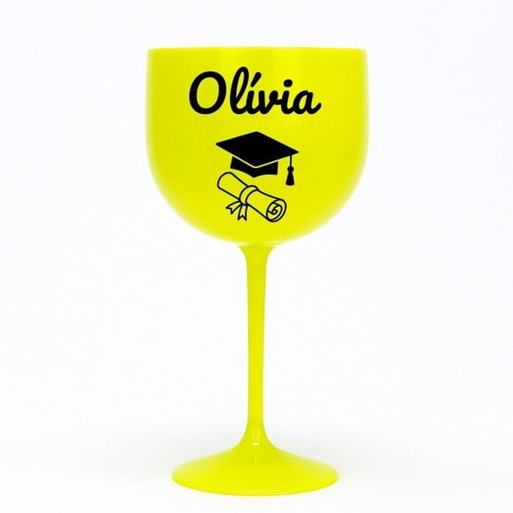Taça Gin 580ml Formatura Personalizada com Nome Olívia