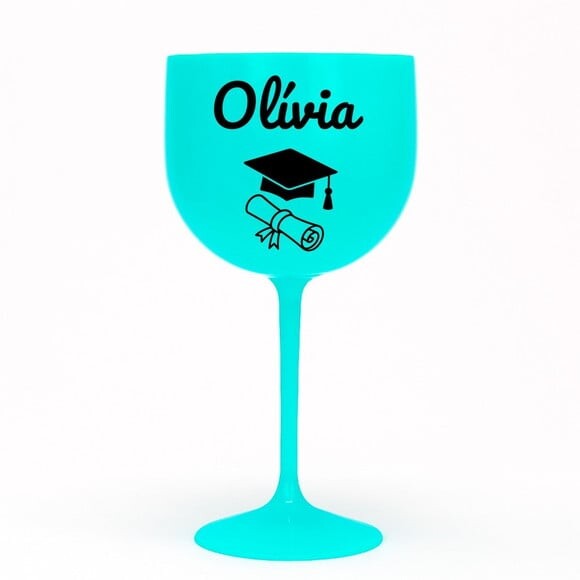Taça Gin 580ml Formatura Personalizada com Nome Olívia