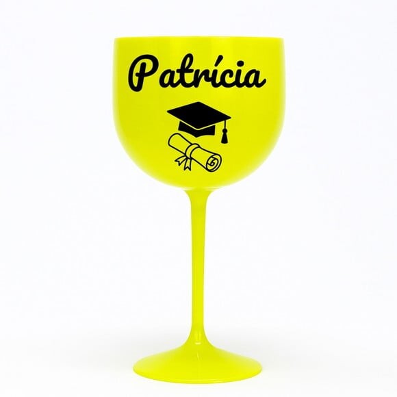 Taça Gin 580ml Formatura Personalizada com Nome Patrícia