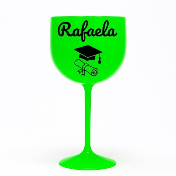 Taça Gin 580ml Formatura Personalizada com Nome Rafaela