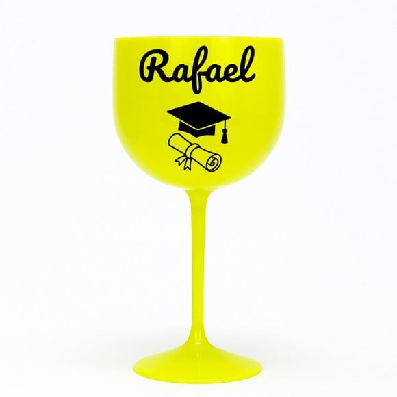 Taça Gin 580ml Formatura Personalizada com Nome Rafael
