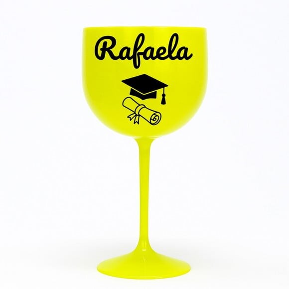 Taça Gin 580ml Formatura Personalizada com Nome Rafaela