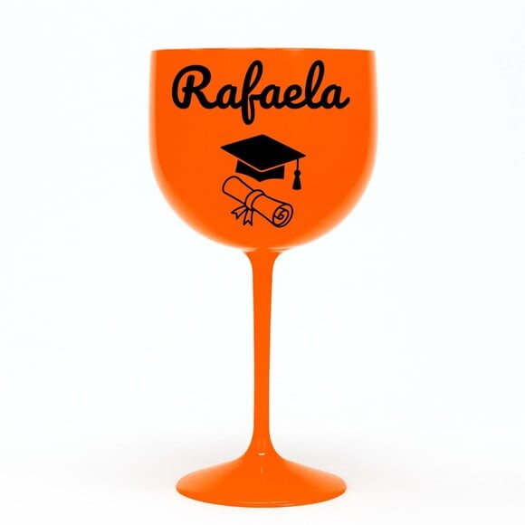 Taça Gin 580ml Formatura Personalizada com Nome Rafaela
