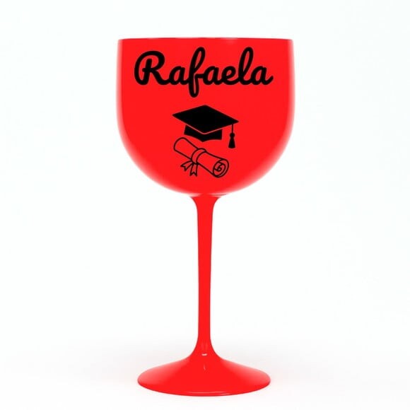 Taça Gin 580ml Formatura Personalizada com Nome Rafaela