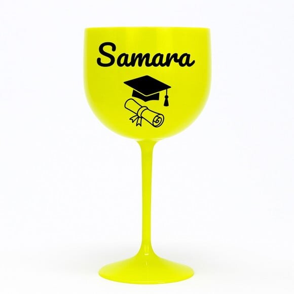 Taça Gin 580ml Formatura Personalizada com Nome Samara