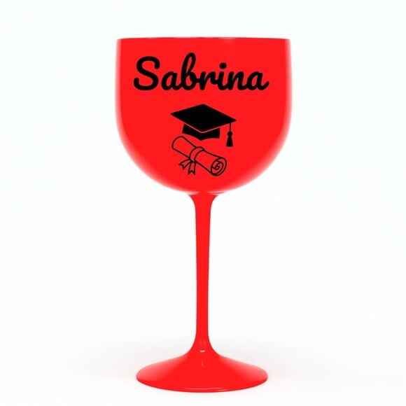 Taça Gin 580ml Formatura Personalizada com Nome Sabrina