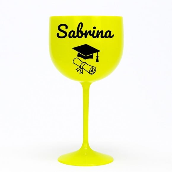 Taça Gin 580ml Formatura Personalizada com Nome Sabrina