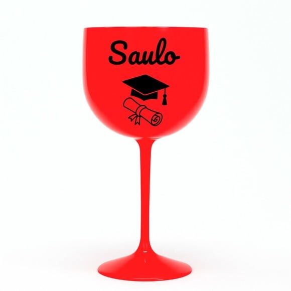 Taça Gin 580ml Formatura Personalizada com Nome Saulo
