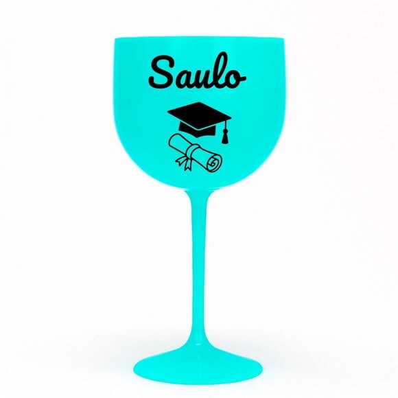 Taça Gin 580ml Formatura Personalizada com Nome Saulo