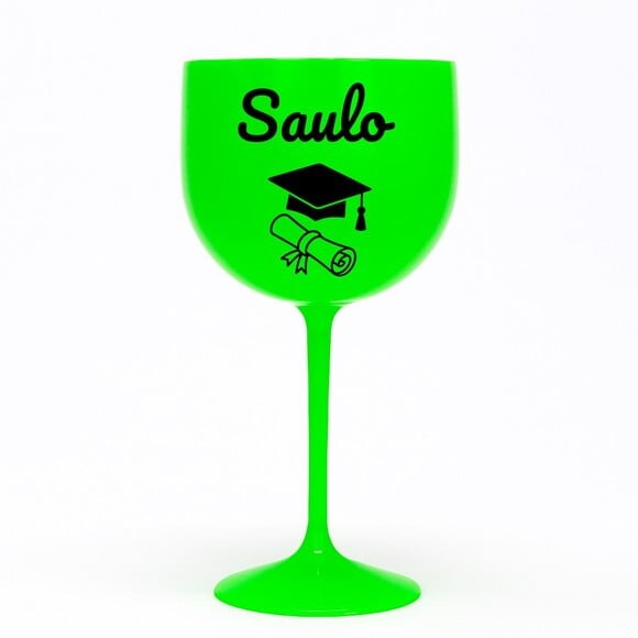Taça Gin 580ml Formatura Personalizada com Nome Saulo