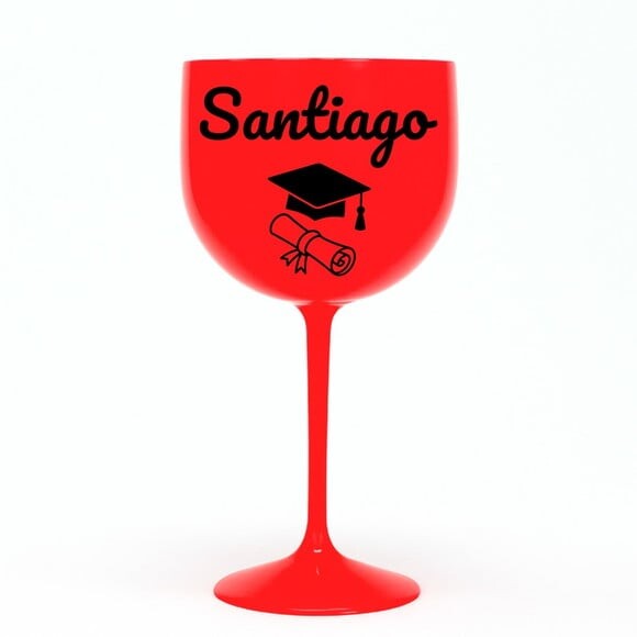 Taça Gin 580ml Formatura Personalizada com Nome Santiago
