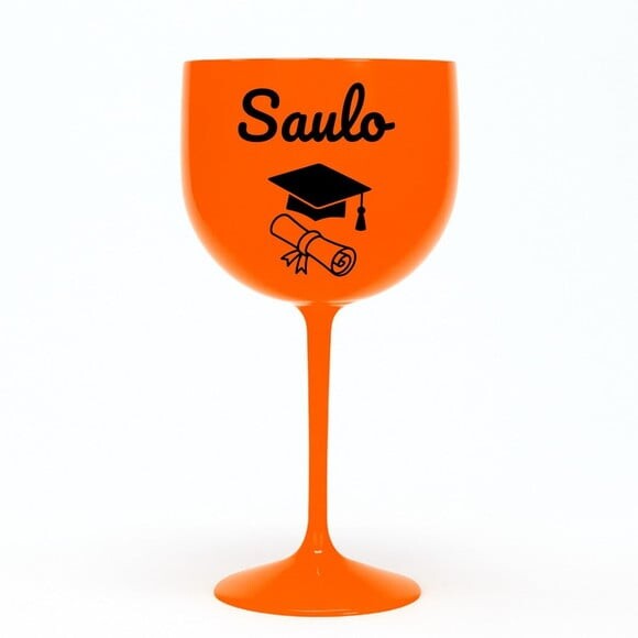 Taça Gin 580ml Formatura Personalizada com Nome Saulo