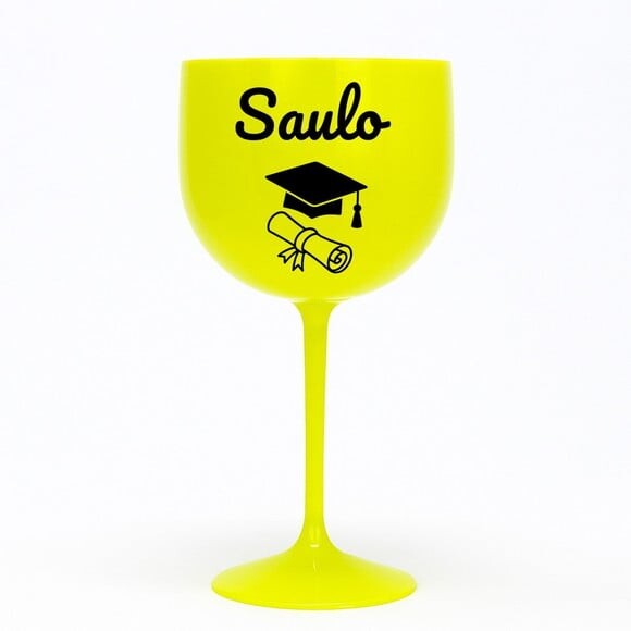 Taça Gin 580ml Formatura Personalizada com Nome Saulo