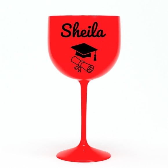 Taça Gin 580ml Formatura Personalizada com Nome Sheila