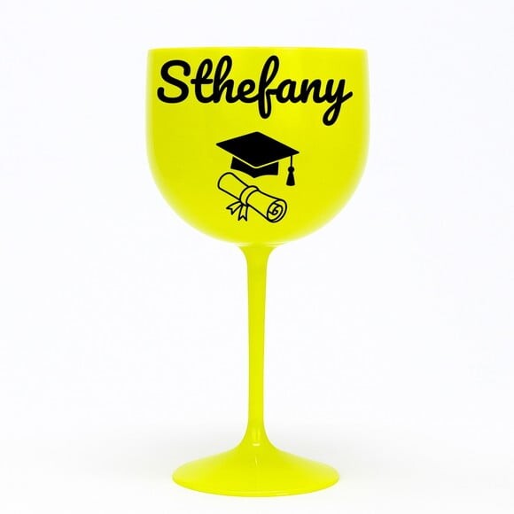 Taça Gin 580ml Formatura Personalizada com Nome Sthefany