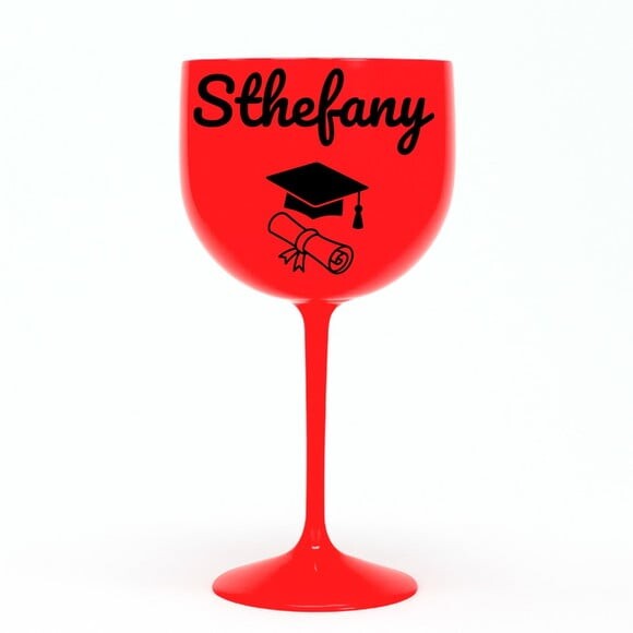Taça Gin 580ml Formatura Personalizada com Nome Sthefany