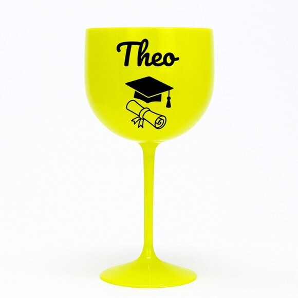Taça Gin 580ml Formatura Personalizada com Nome Theo