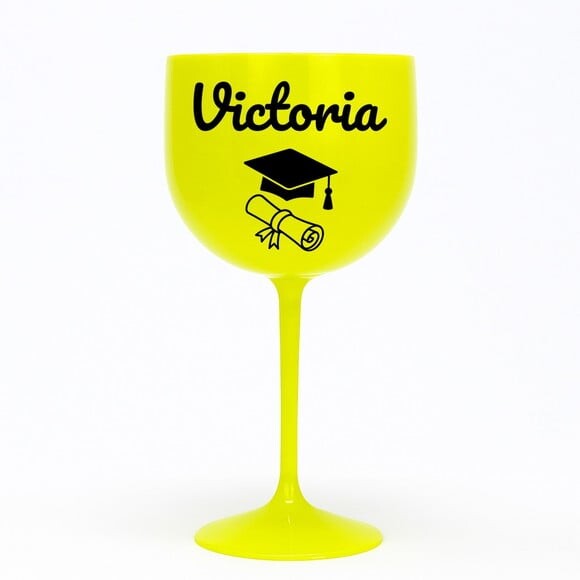 Taça Gin 580ml Formatura Personalizada com Nome Victoria