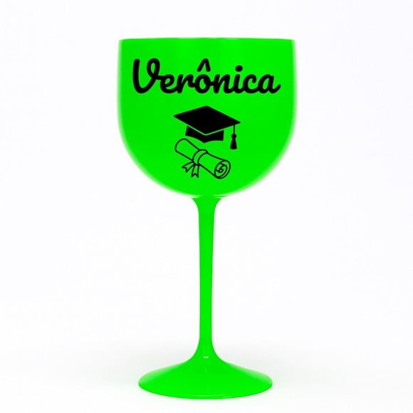 Taça Gin 580ml Formatura Personalizada com Nome Verônica