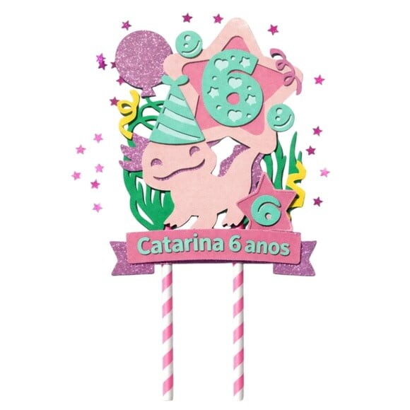Topo de Bolo Premium Personalizado Axolote