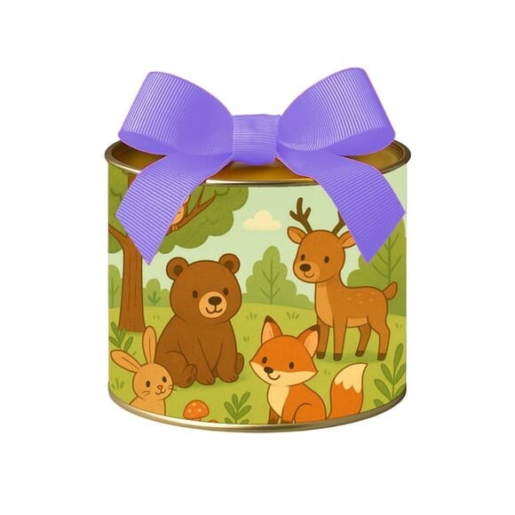 Tubo Lata Metalizada 7x10 Animais da Floresta