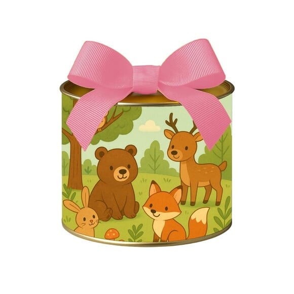 Tubo Lata Metalizada 7x10 Animais da Floresta