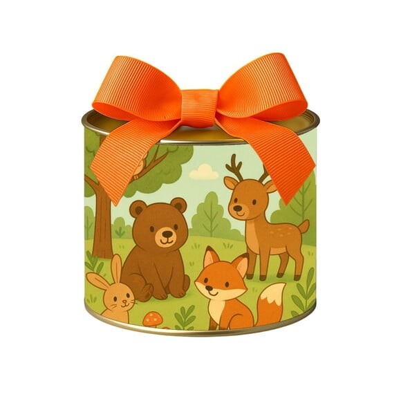 Tubo Lata Metalizada 7x10 Animais da Floresta