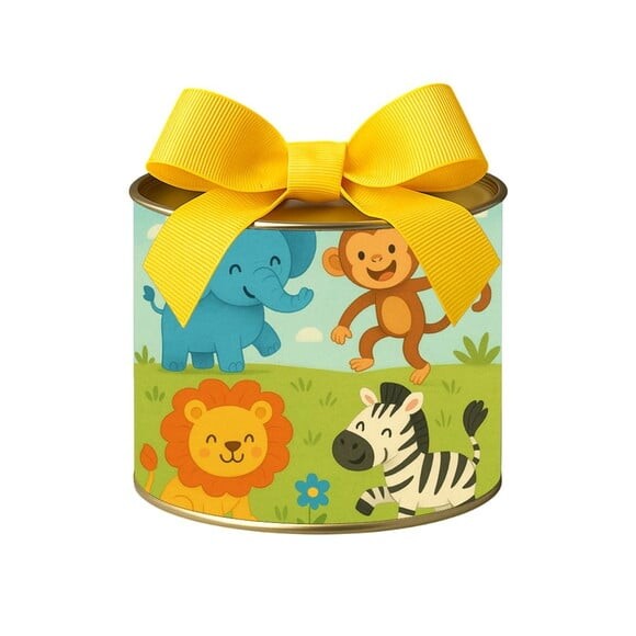 Tubo Lata Metalizada 7x10 Animais Divertidos