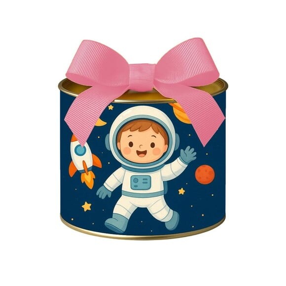 Tubo Lata Metalizada 7x10 Astronauta