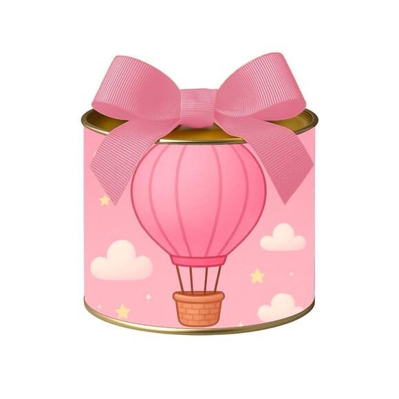 Tubo Lata Metalizada 7x10 Balão de Ar Rosa